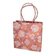 Präsenttüte Rosendesign apricot 20*20*7cm