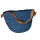 Jute-Tasche blau offen mit Leder-Henkel